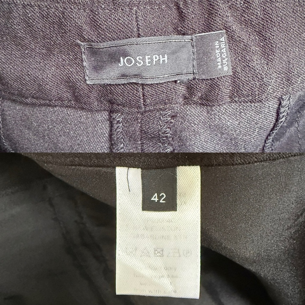 Joseph New Eliston Gabardine Stretch Trousers Pants Women’s 42 Black - Picture 10 of 11